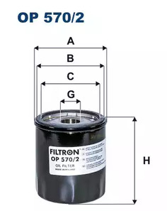 Масляный фильтр FILTRON OP570/2