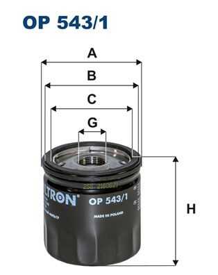 Масляный фильтр FILTRON OP 543/1