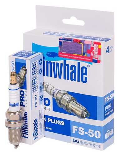 Finwhale fs50 свеча зажигания auris (e150) 1.4 / avensis (t220) 1.8 / avensis (t250) 1.6 1.8 / cor FINWAHL FS50