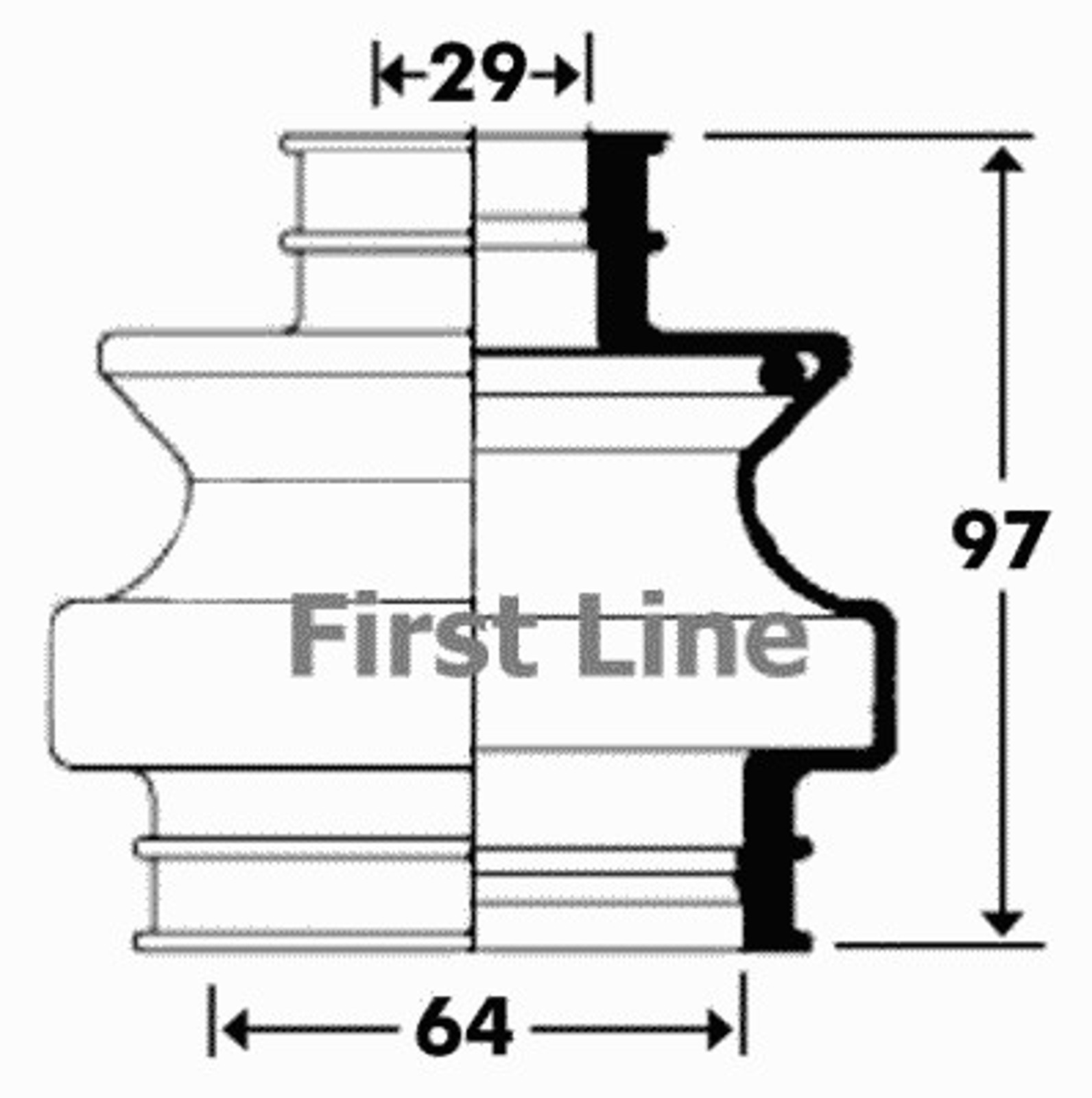 Пыльник приводной вал FIRST LINE FCB2910