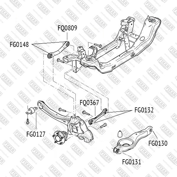 FG0127 FIXAR Сайлентблок рычага подвески