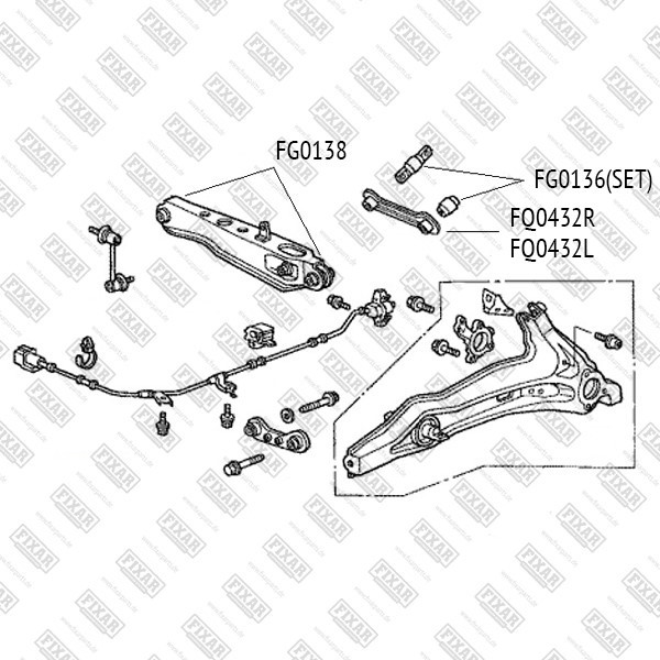 FG0138 FIXAR Сайлентблок рычага подвески