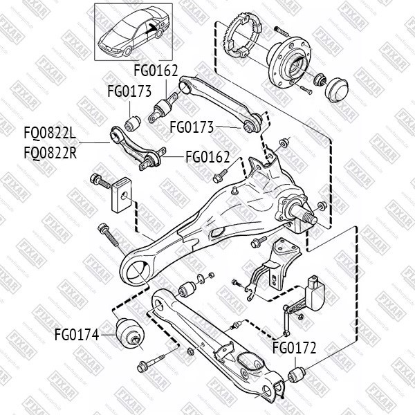 FG0172 FIXAR Сайлентблок тяги