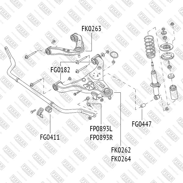 FG0182 FIXAR Сайлентблок рычага подвески