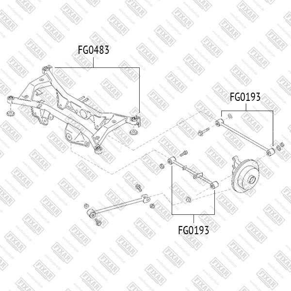 FG0193 FIXAR Сайлентблок задней тяги