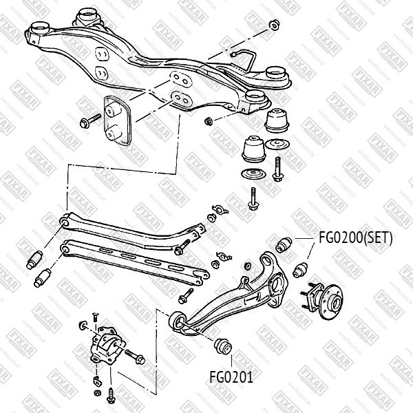 FG0201 FIXAR Сайлентблок рычага подвески