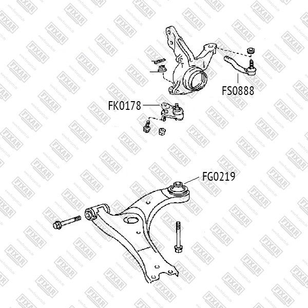 FG0219 FIXAR Сайлентблок рычага подвески