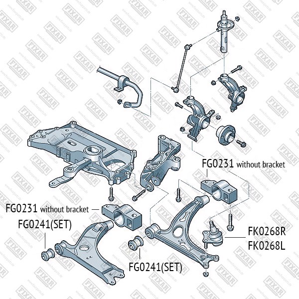 FG0231 FIXAR Сайлентблок рычага подвески