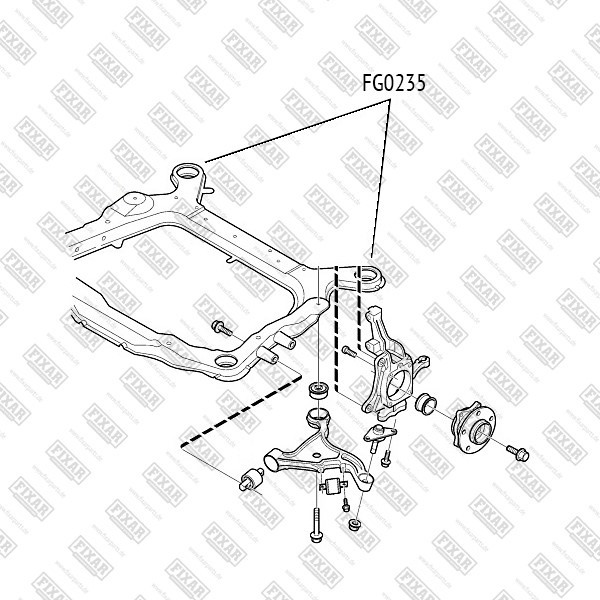 FG0235 FIXAR Сайлентблок подрамника