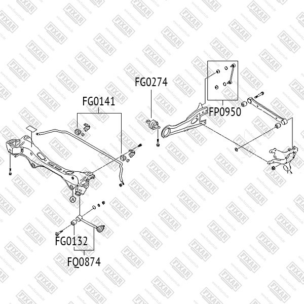 FG0274 FIXAR Сайлентблок рычага подвески