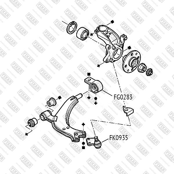 FG0283 FIXAR Сайлентблок рычага подвески