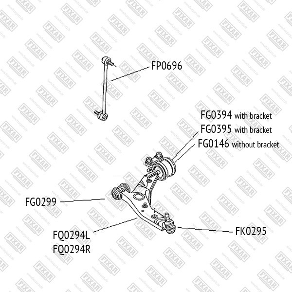 FG0299 FIXAR Сайлентблок рычага подвески