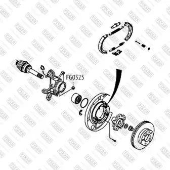 FG0325 FIXAR FG0325_Сайлентблок заднего кулака