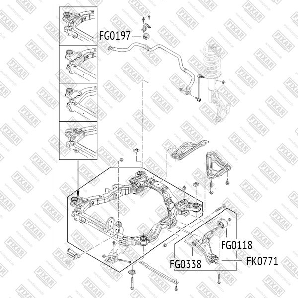 FG0338 FIXAR Сайлентблок рычага подвески
