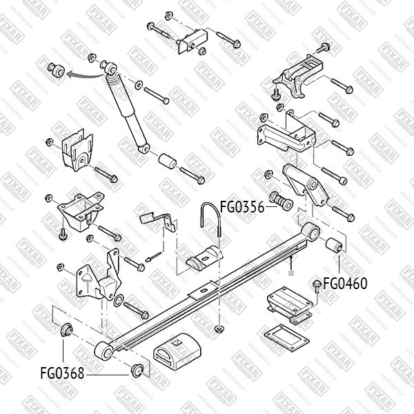 FG0356 FIXAR Сайлентблок рессоры