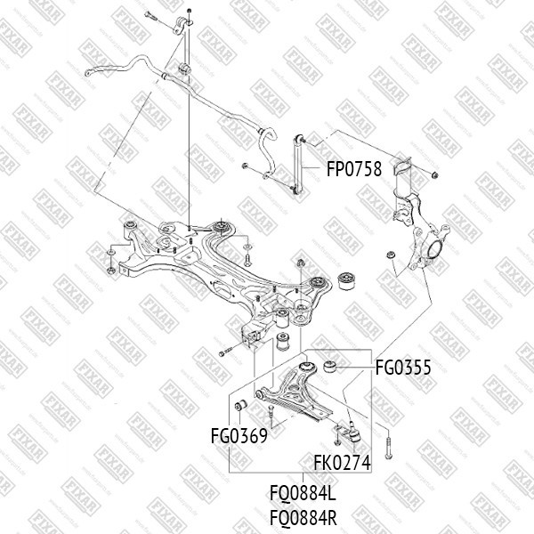 FG0369 FIXAR Сайлентблок рычага подвески