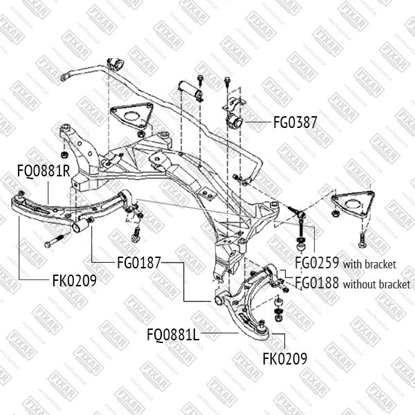 FG0387 FIXAR Втулка стабилизатора