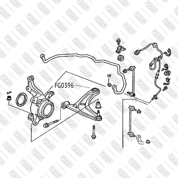 FG0396 FIXAR Сайлентблок рычага подвески