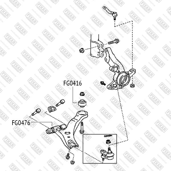 FG0416 FIXAR Сайлентблок рычага подвески