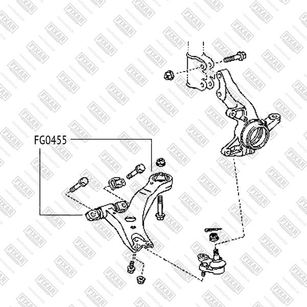 FG0455 FIXAR Комплект сайлентблоков подвески