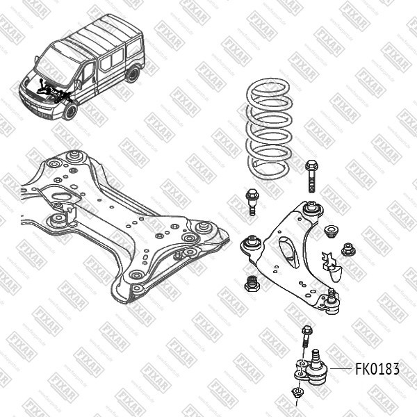 FK0183 FIXAR Опора шаровая