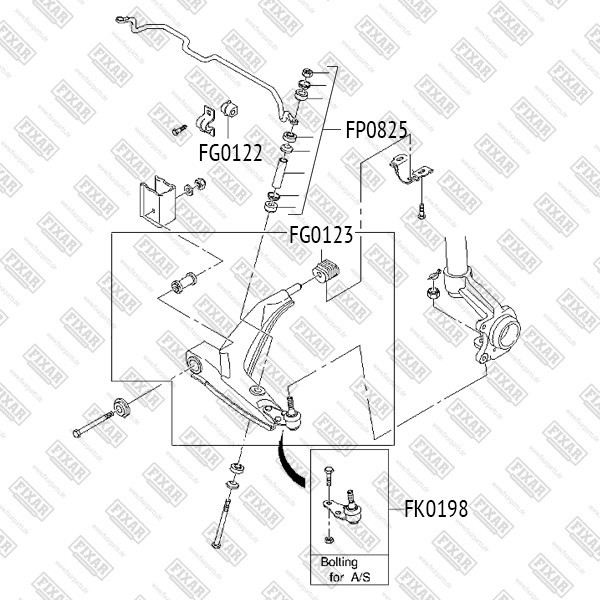 FK0198 FIXAR Опора шаровая