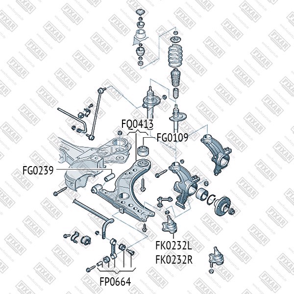 FK0232L FIXAR Опора шаровая