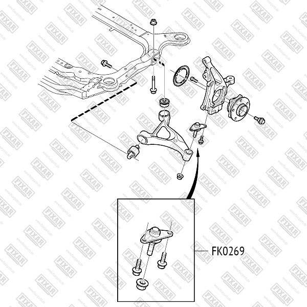 FK0269 FIXAR Опора шаровая