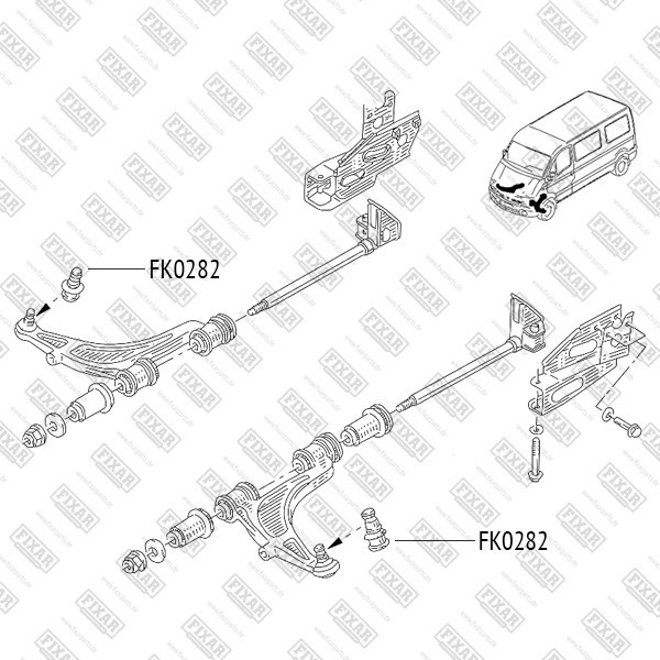 FK0282 FIXAR Опора шаровая