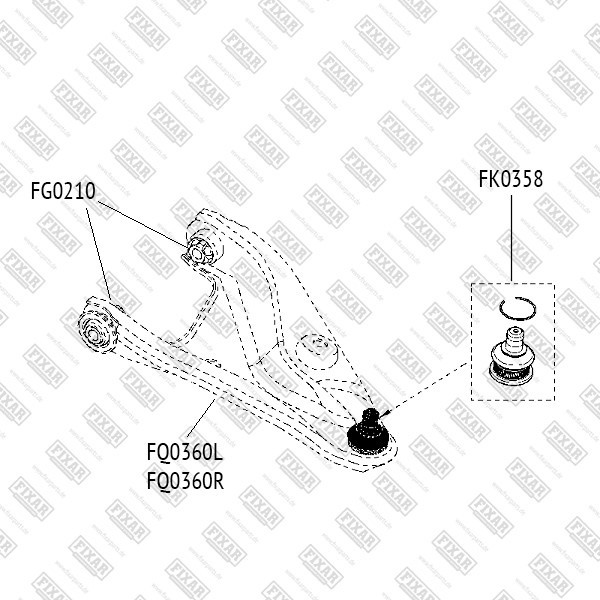 FK0358 FIXAR Опора шаровая