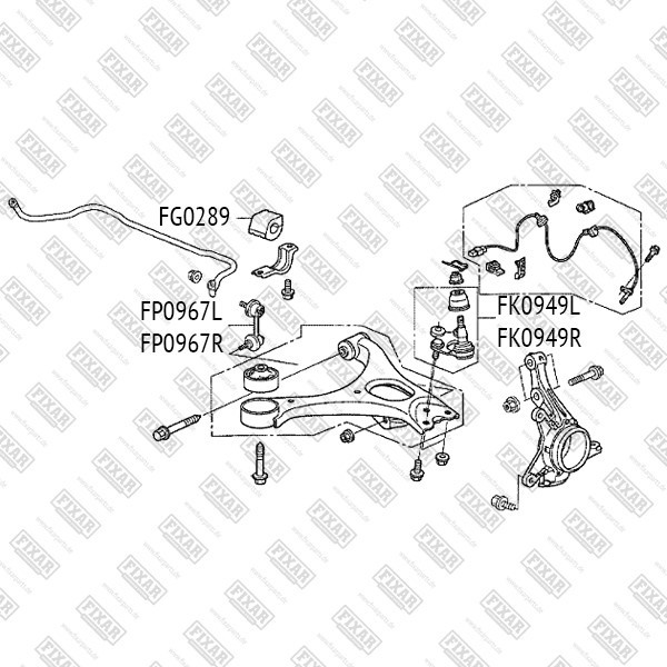 FK0949L FIXAR Опора шаровая