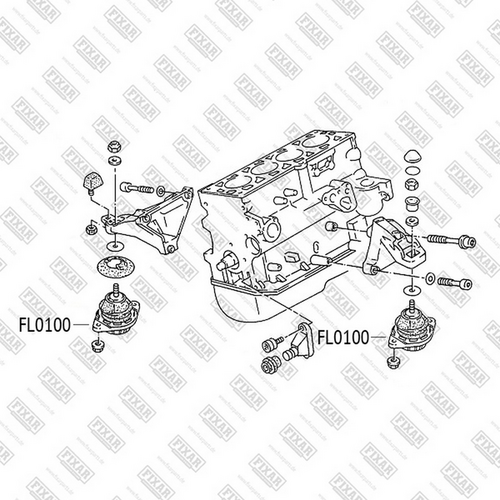 FL0100 FIXAR Опора двигателя