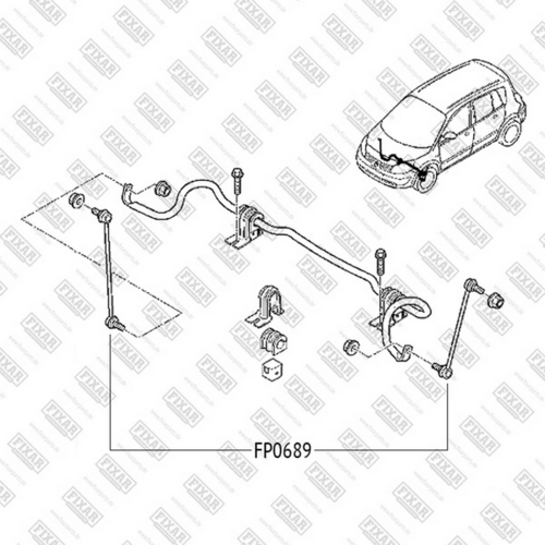 Фото 1 FP0689 FIXAR Тяга стабилизатора