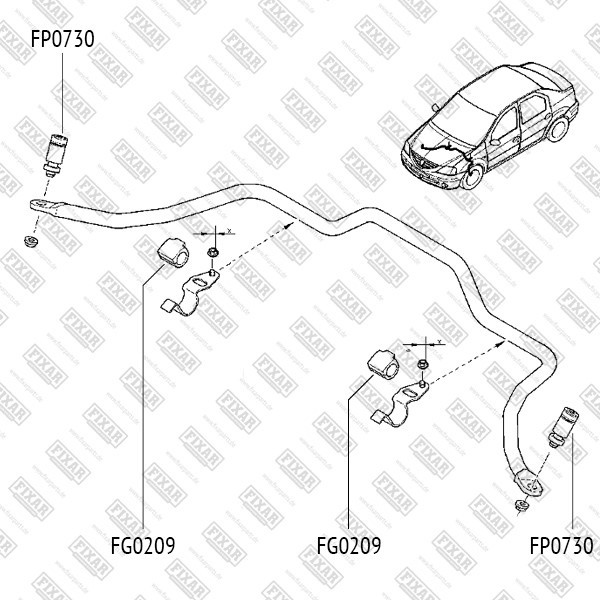 FP0730 FIXAR Тяга стабилизатора