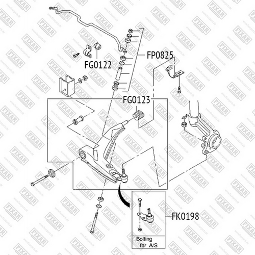 Фото 1 FP0825 FIXAR Тяга стабилизатора