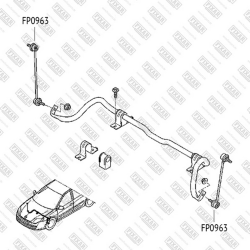 Фото 1 FP0963 FIXAR Тяга стабилизатора