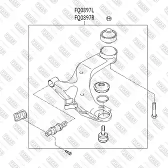 FQ0897L FIXAR Рычаг подвески HYUNDAI ELantra (XD) 00->