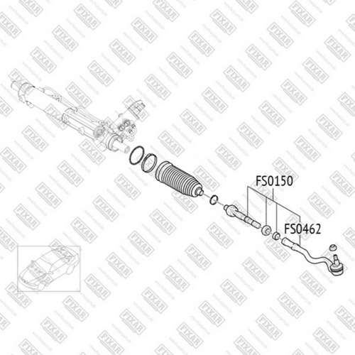 Фото 1 FS0462 FIXAR Наконечник рулевой тяги