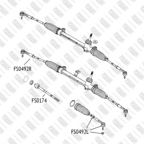 Фото 1 FS0492L FIXAR Наконечник рулевой тяги