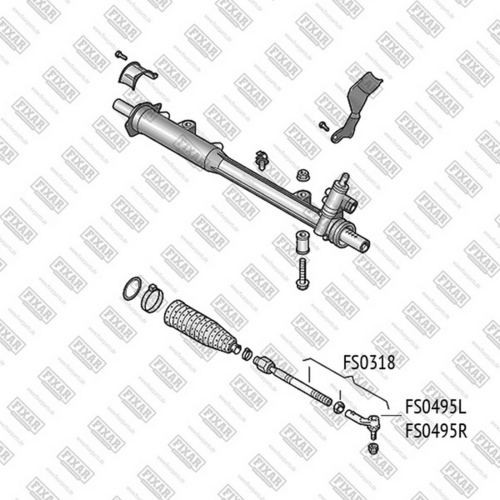 Фото 1 FS0495L FIXAR Наконечник рулевой тяги