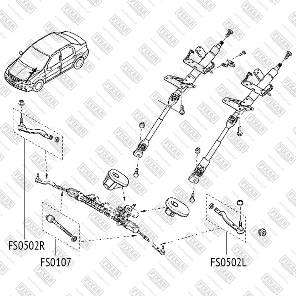 FS0502L FIXAR Наконечник рулевой тяги