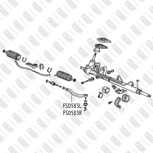 FS0583R FIXAR Наконечник рулевой тяги