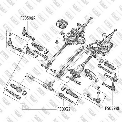 FS0598L FIXAR Наконечник рулевой тяги