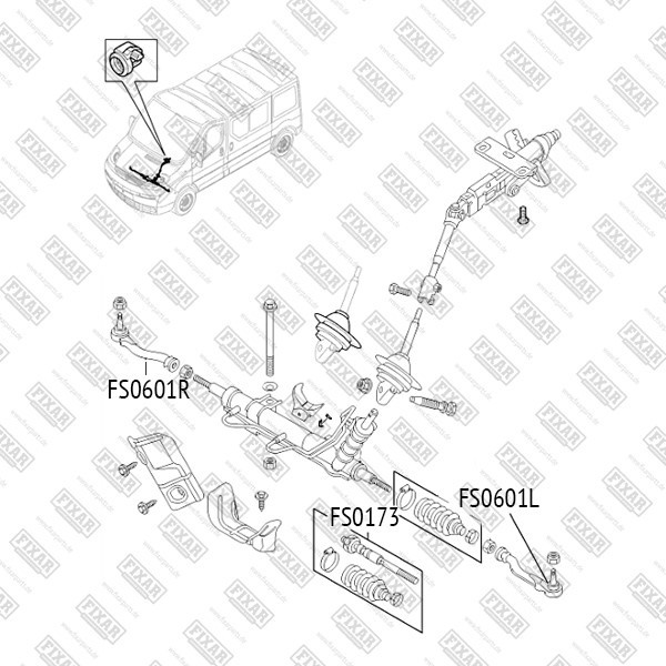 FS0601L FIXAR Наконечник рулевой тяги