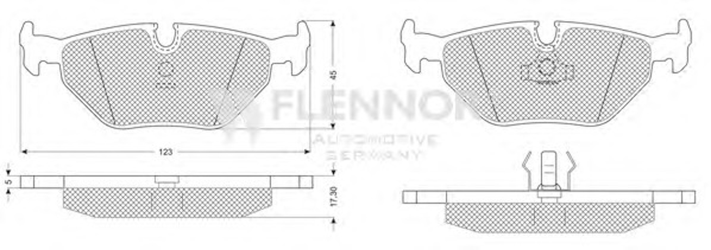 FB210157 FLENNOR Колодки тормозные дисковые