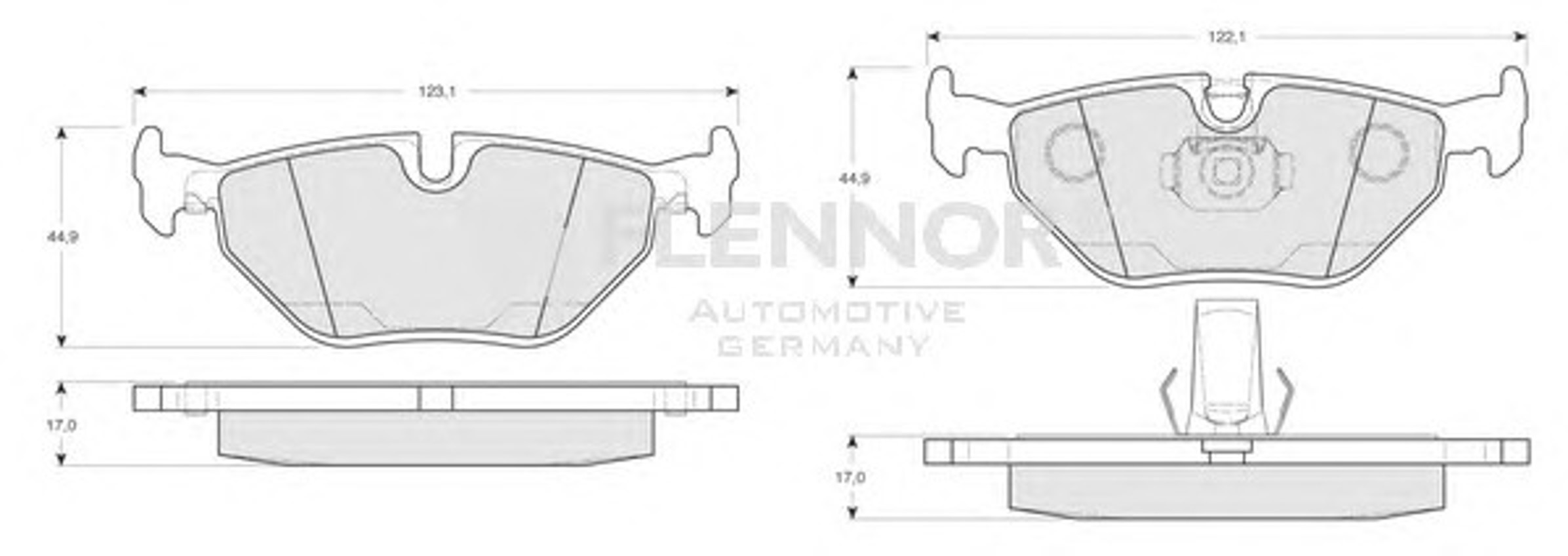 FB210174 FLENNOR Колодки тормозные дисковые