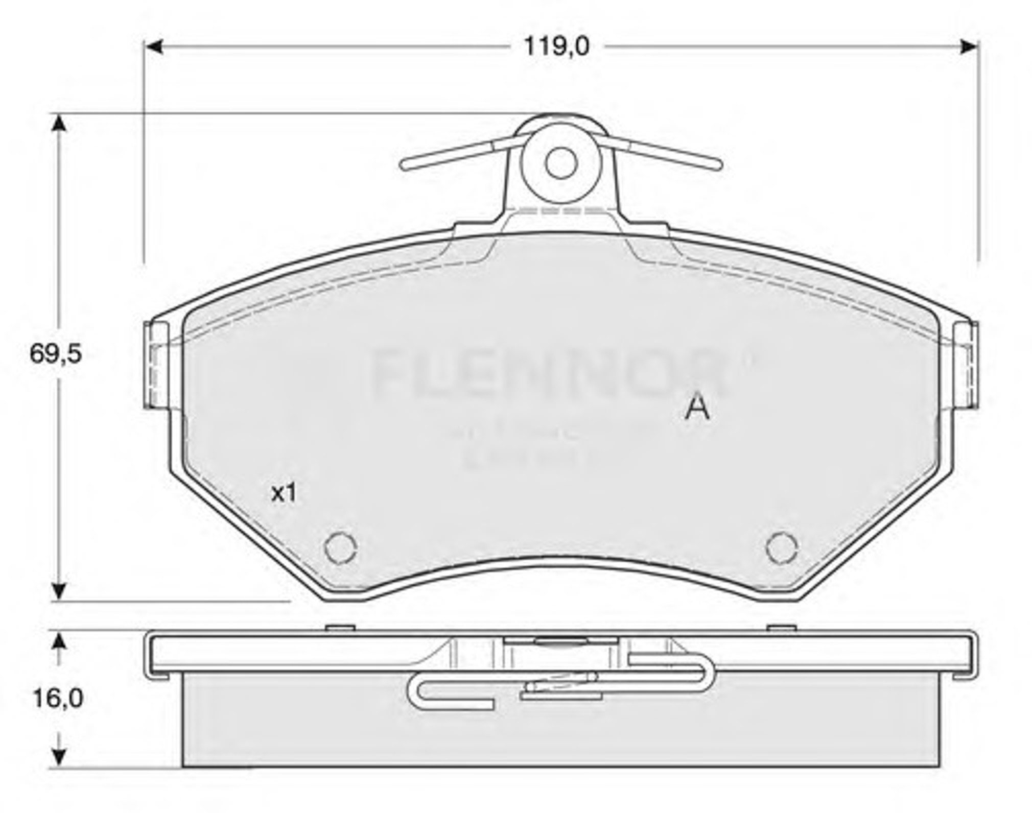 FB210205 FLENNOR Колодки тормозные дисковые