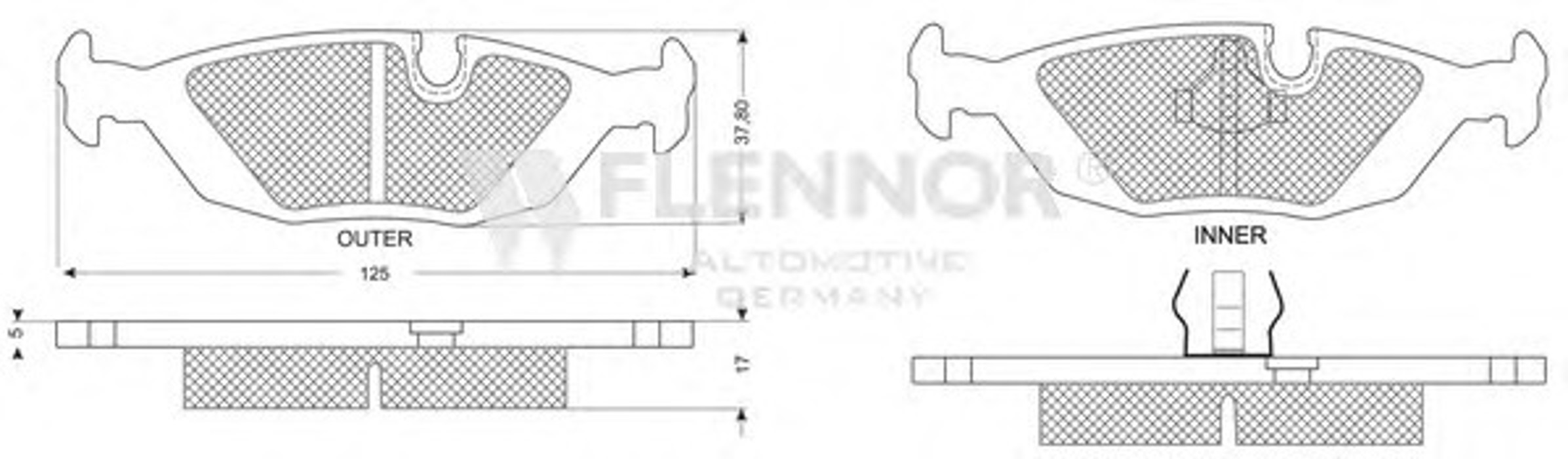 FB210236 FLENNOR Колодки тормозные дисковые