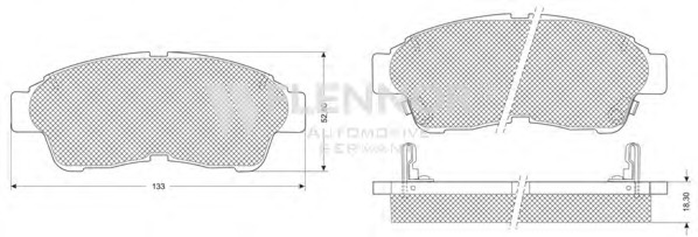 FB210240 FLENNOR Комплект тормозных колодок, дисковый тормоз