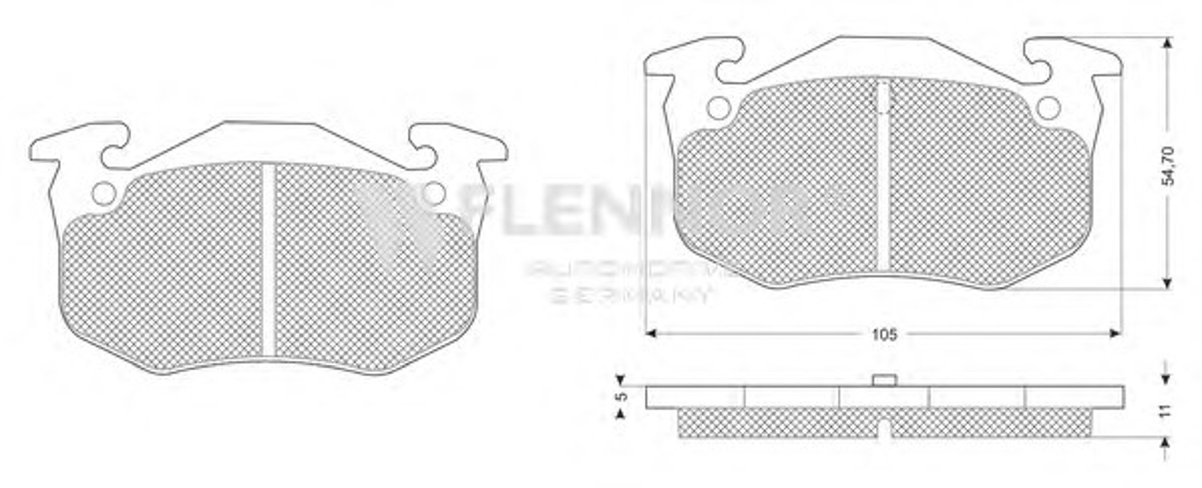 FB210260 FLENNOR Колодки тормозные дисковые